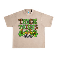 French Oak St. Patrick's Thick thighs lucky vibes Urban Heavy Tee - OliviaCreatesArt