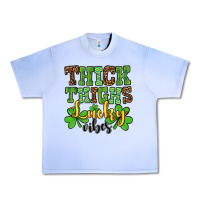 Grape Ice St. Patrick's Thick thighs lucky vibes Urban Heavy Tee - OliviaCreatesArt