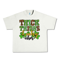 Pistachio St. Patrick's Thick thighs lucky vibes Urban Heavy Tee - OliviaCreatesArt