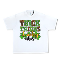 White St. Patrick's Thick thighs lucky vibes Urban Heavy Tee - OliviaCreatesArt