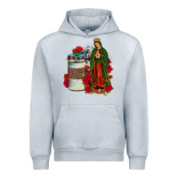 Heather Grey our lady of guadalupe coffee Urban Hoodie - JahusDesignShop