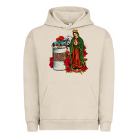 Pigment French Oak our lady of guadalupe coffee Urban Hoodie - JahusDesignShop