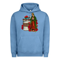 Pigment Pebble Blue our lady of guadalupe coffee Urban Hoodie - JahusDesignShop