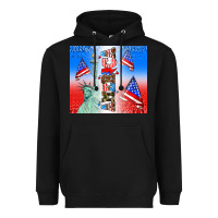 Black american flag  and america Heavyweight Hoodie - AdoDesignShop