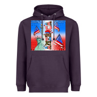Plum american flag  and america Heavyweight Hoodie - AdoDesignShop