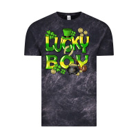 Cloud Black Lucky Boy St. Patrick's Day Vintage Tee - HowdyJamesFarm