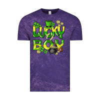 Cloud Purple Lucky Boy St. Patrick's Day Vintage Tee - HowdyJamesFarm
