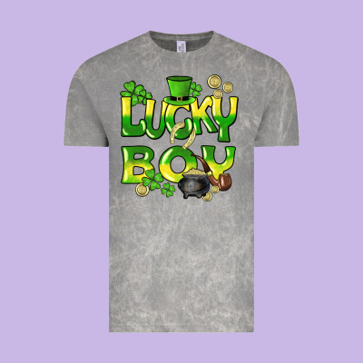 Lucky Boy St. Patrick's Day Vintage Tee Designed By Howdyjamesfarm