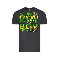 Vintage Black Lucky Boy St. Patrick's Day Vintage Tee - HowdyJamesFarm