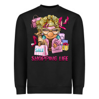 Black shopping life  gnome Heavyweight Sweatshirt - BarkalooDesign