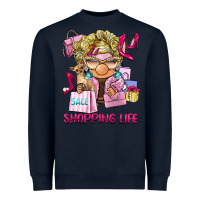 Navy shopping life  gnome Heavyweight Sweatshirt - BarkalooDesign