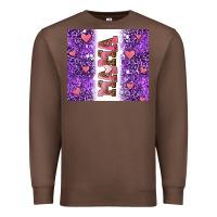 Chestnut purple leopard pink mama hearts Premium Sweatshirt - AdoDesignShop