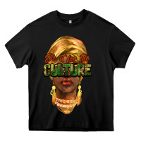 Black do it for the culture Heavy Core Tee - NancyCooperArtShop
