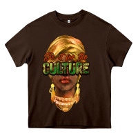Chocolate Brown do it for the culture Heavy Core Tee - NancyCooperArtShop