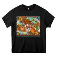 Black Fall heifer cow Heavy Core Tee - RanaPortraitStore