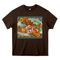 Chocolate Brown Fall heifer cow Heavy Core Tee - RanaPortraitStore