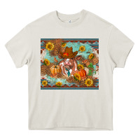 Cream Fall heifer cow Heavy Core Tee - RanaPortraitStore