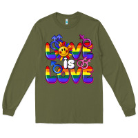 Army Green Love is love Long Sleeve Tee - FaDigitalArtStudio