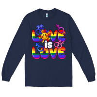 Navy Love is love Long Sleeve Tee - FaDigitalArtStudio