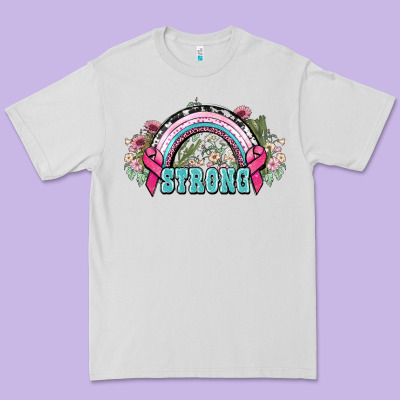 Strong Cancer Rainbow Cancer Awareness Premium Tee Designed By Howdyjamesfarm