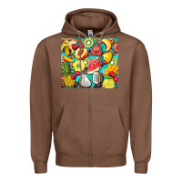 Chestnut summer fruits Zipper Hoodie - BarkalooDesign