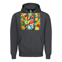 Smoke summer fruits Zipper Hoodie - BarkalooDesign