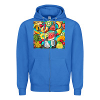 True Royal summer fruits Zipper Hoodie - BarkalooDesign
