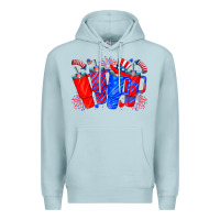 Blue Mist american obsessive cup Premium Hoodie - CowhideDigitalArt