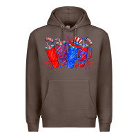 Coffee american obsessive cup Premium Hoodie - CowhideDigitalArt