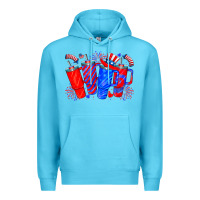 Ocean Blue american obsessive cup Premium Hoodie - CowhideDigitalArt
