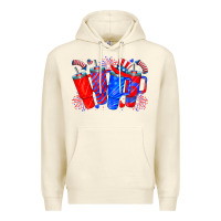 Sandshell american obsessive cup Premium Hoodie - CowhideDigitalArt