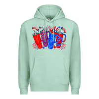 Seafoam american obsessive cup Premium Hoodie - CowhideDigitalArt