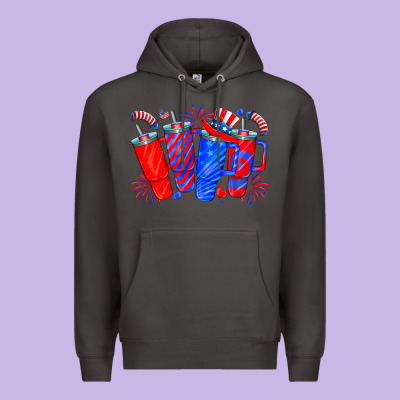 American Obsessive Cup Premium Hoodie Designed By Cowhidedigitalart