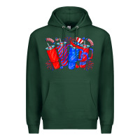 Sports Green american obsessive cup Premium Hoodie - CowhideDigitalArt