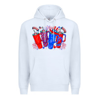 White american obsessive cup Premium Hoodie - CowhideDigitalArt
