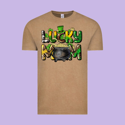 Lucky Mom St. Patrick's Vintage Tee Designed By Howdyjamesfarm