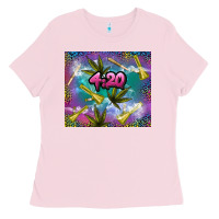 Bubblegum Pink 4 20 marijuana holiday Ladies Tee - TumblerDesignByShophia