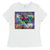 White 4 20 marijuana holiday Ladies Tee - TumblerDesignByShophia