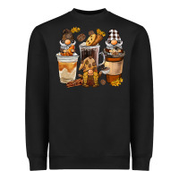Black Coffee gnome Heavyweight Sweatshirt - BarkalooDesign