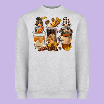 Coffee Gnome Heavyweight Sweatshirt Designed By Barkaloodesign