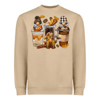 Mushroom Coffee gnome Heavyweight Sweatshirt - BarkalooDesign