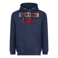 Navy American babe Heavyweight Hoodie - AdoDesignShop