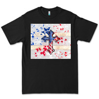 Black 4th of july flag cross Premium Tee - TumblerDesignByShophia