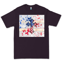 Plum 4th of july flag cross Premium Tee - TumblerDesignByShophia