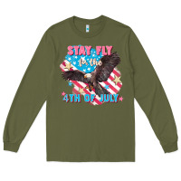 Army Green Stay fly for the 4th of July Long Sleeve Tee - FaDigitalArtStudio
