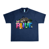 Navy Easter Day He is alive Urban Heavy Tee - OliviaCreatesArt