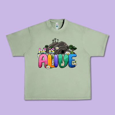 Easter Day He Is Alive Urban Heavy Tee Designed By Oliviacreatesart
