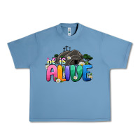 Pebble Blue Easter Day He is alive Urban Heavy Tee - OliviaCreatesArt