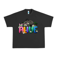 Pigment Black Easter Day He is alive Urban Heavy Tee - OliviaCreatesArt