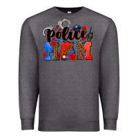 Charcoal Heather police mom Premium Sweatshirt - AdoDesignShop